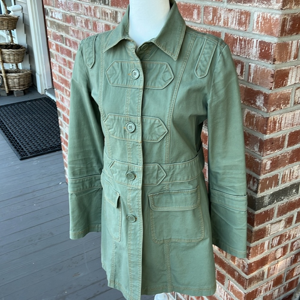 Vintage Tulle jacket Size L True Sage Green color- exc like new condition - Picture 2 of 16